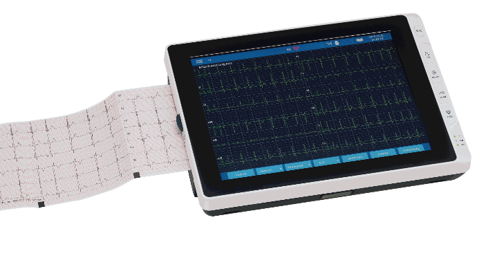 Cardiotab Display mit Kurven